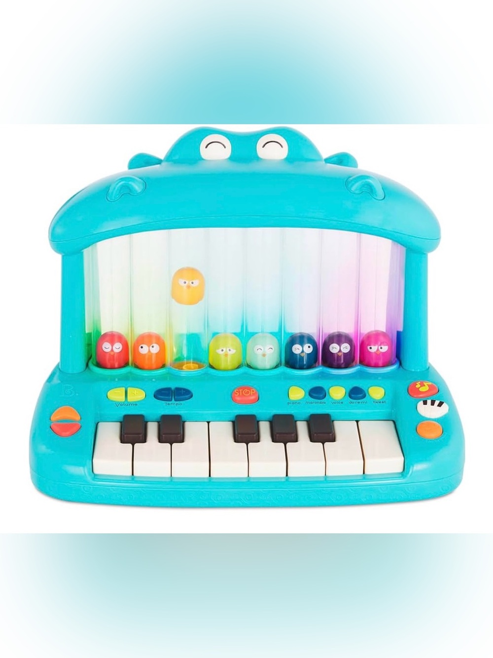 Hippo Pop Musical Pop-Up Piano for Kids - Interactive Learning Toy